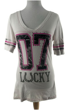 Wrangler Rock 47 T‑Shirt with Pink Contrast Stitching y2k western cowgirl sz xs
